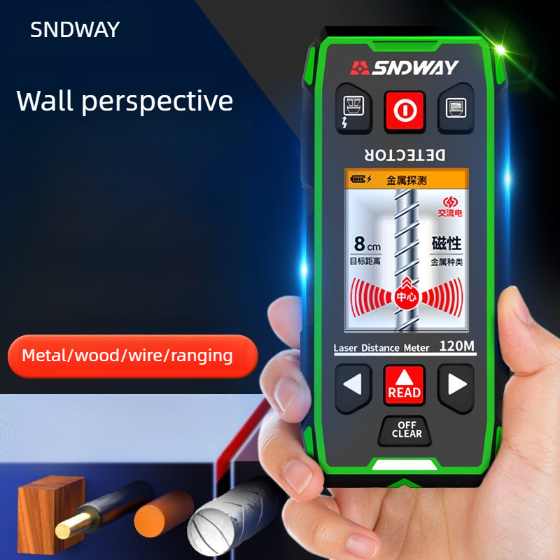 Water Leak Detector Wired - เครื่องสแกนผนังอเนกประสงค์ SNDWAY, เครื่องตรวจจับความแม่นยำสูงสำหรับโลหะ, ท่อน้ำ, เหล็กเส้น และสายไฟ