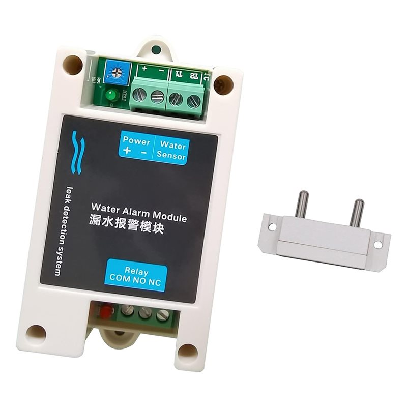 Water Leak Detector Wired - AS95-12V DC เครื่องตรวจจับน้ำแบบมีสาย โมดูลแจ้งเตือนน้ำรั่ว เซ็นเซอร์ตรวจจับน้ำรั่วไหล พร้อมรีเลย์ควบคุมเอาต์พุต