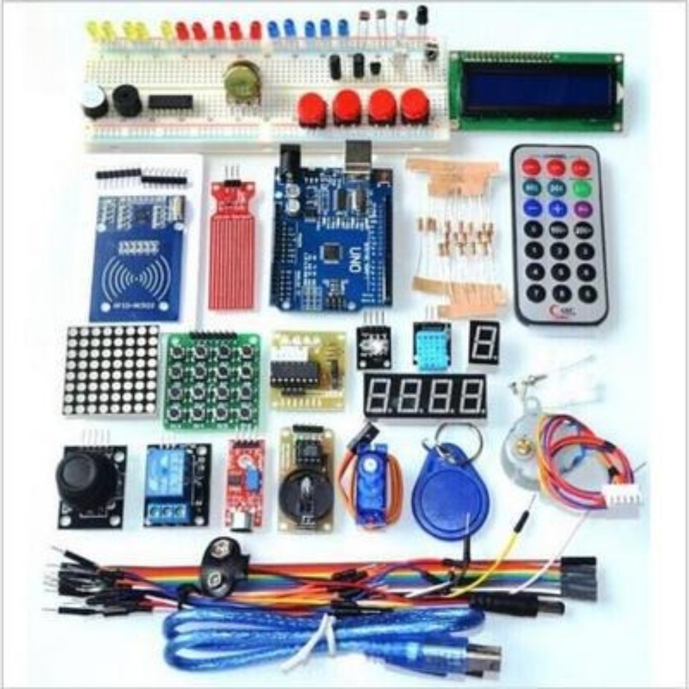 Home Automation Diy Kit - ชุดเริ่มต้นอาร์ดูโน่ UNO R3 พร้อมไดรเวอร์สเต็ปเปอร์ ตัวอ่าน RFID