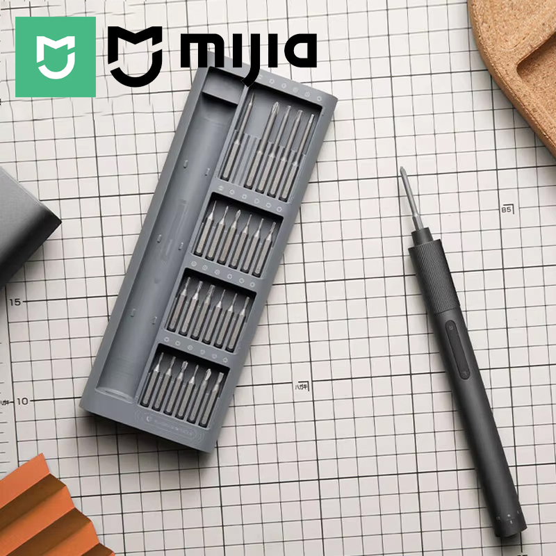 Home Automation Diy Kit - MIJIA ชุดไขควงแม่เหล็กไฟฟ้าแบบแม่เหล็กพร้อมหัวไขควงเหล็ก S2 24 ชิ้น, การตั้งค่าแรงบิด