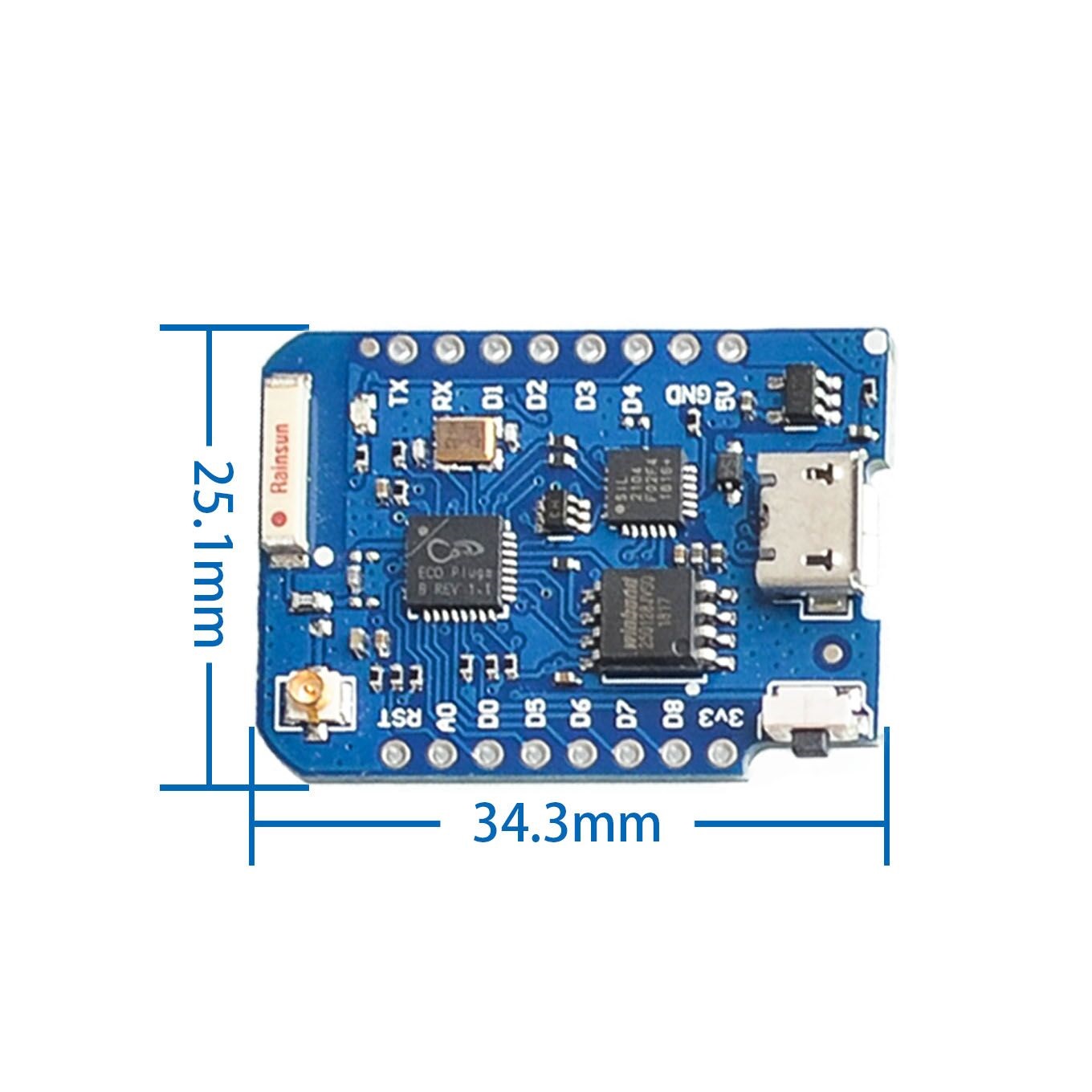 Wemos D1มินิโปร4ม. 16ม. ไบต์ขั - Esp8266 Nodemcu Board บทวิจารณ์และราคา
