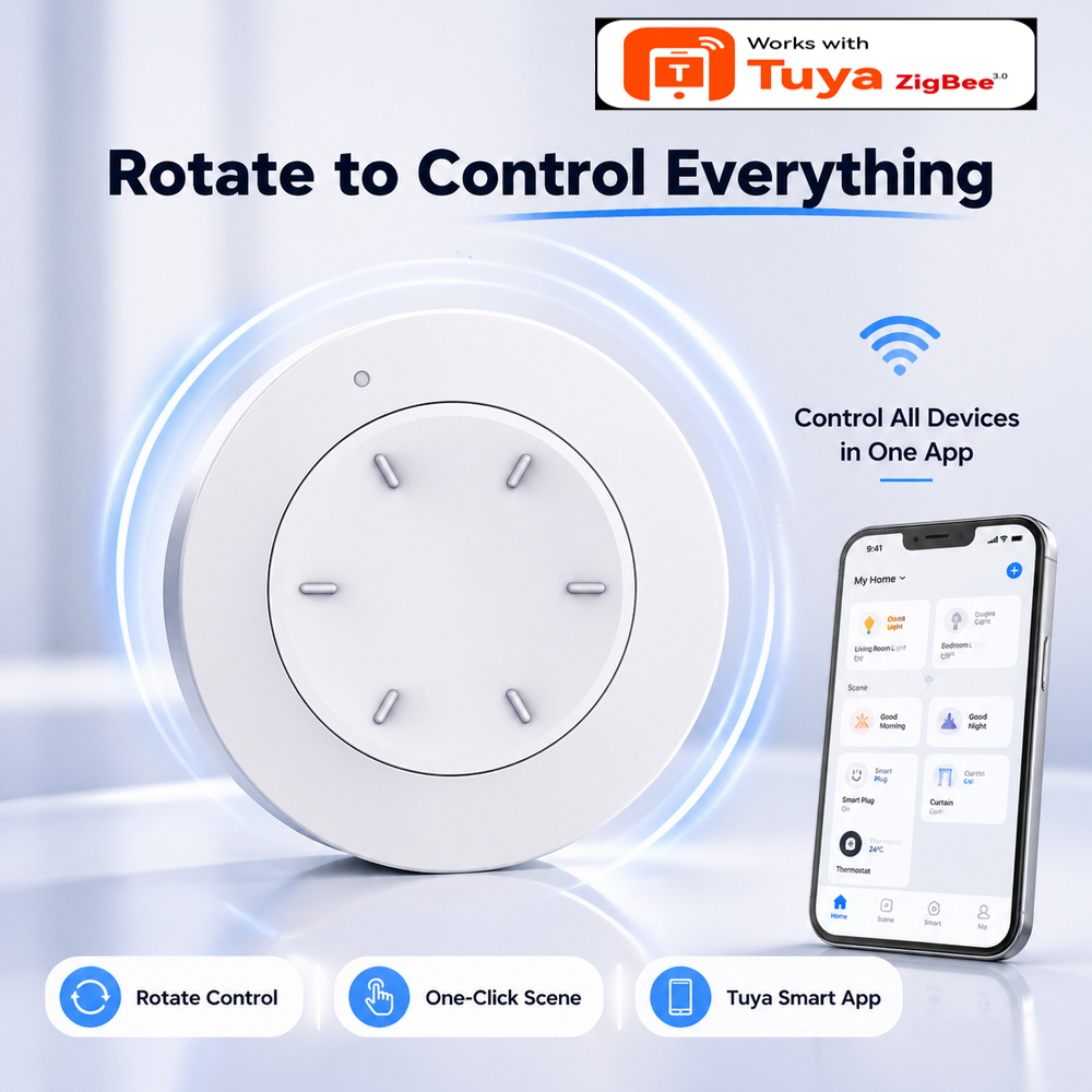 สวิตช์แบบหมุน Smart ZigBee ทำง - Home Automation Ideas บทวิจารณ์และราคา